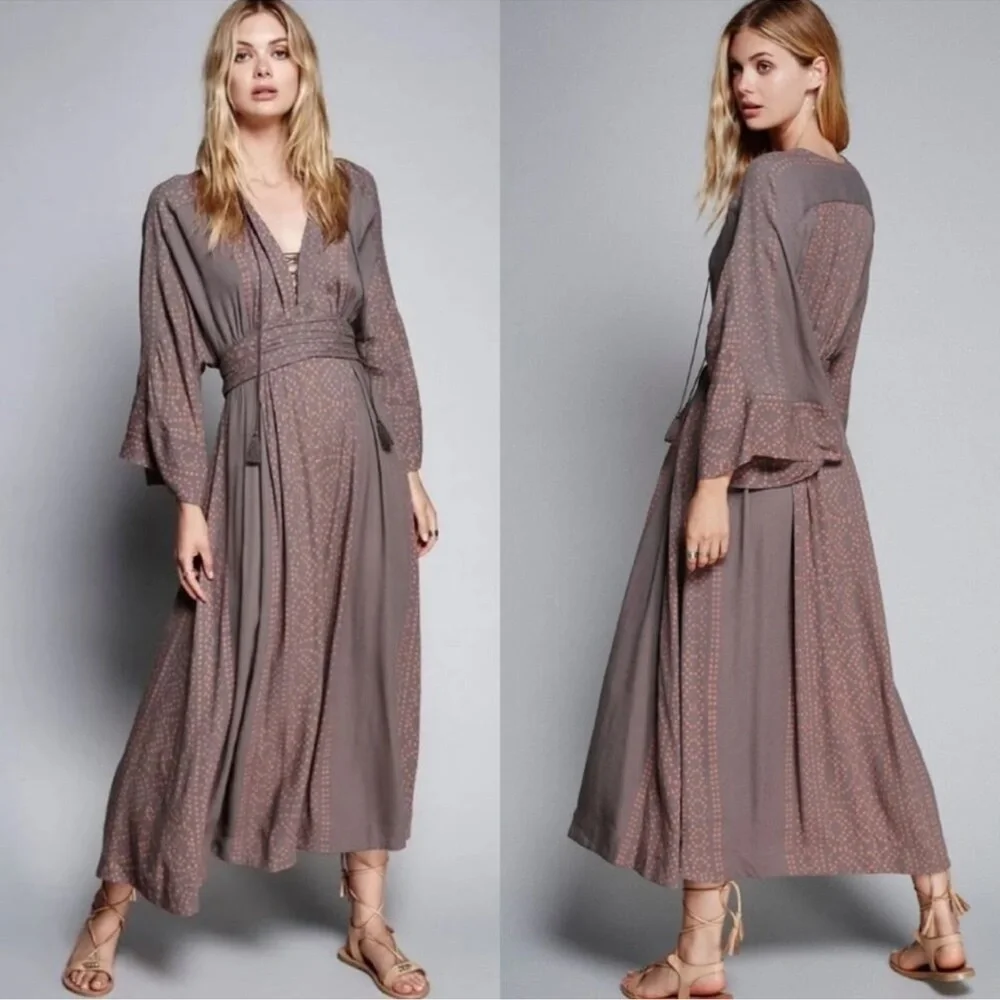 NWT Free People Modern Kimono Dress Sz 6 - Picture 1 of 13